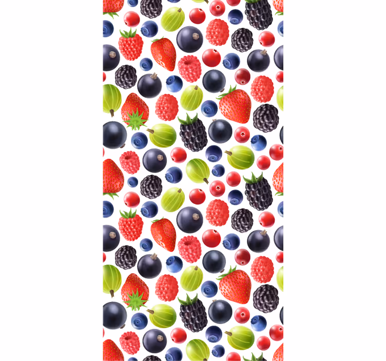 Tapet køkken berry kollektion - TenStickers
