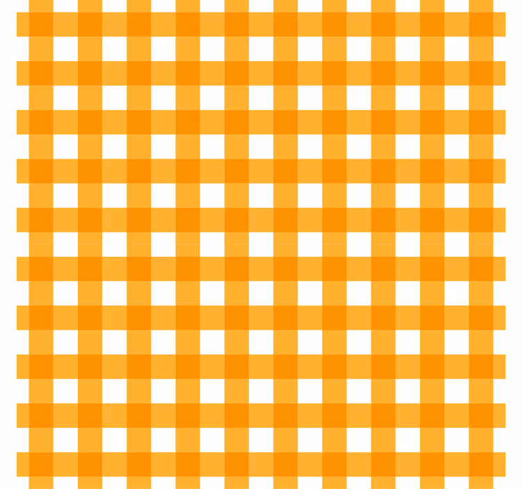 Tapet køkken orange ternet mønster - TenStickers