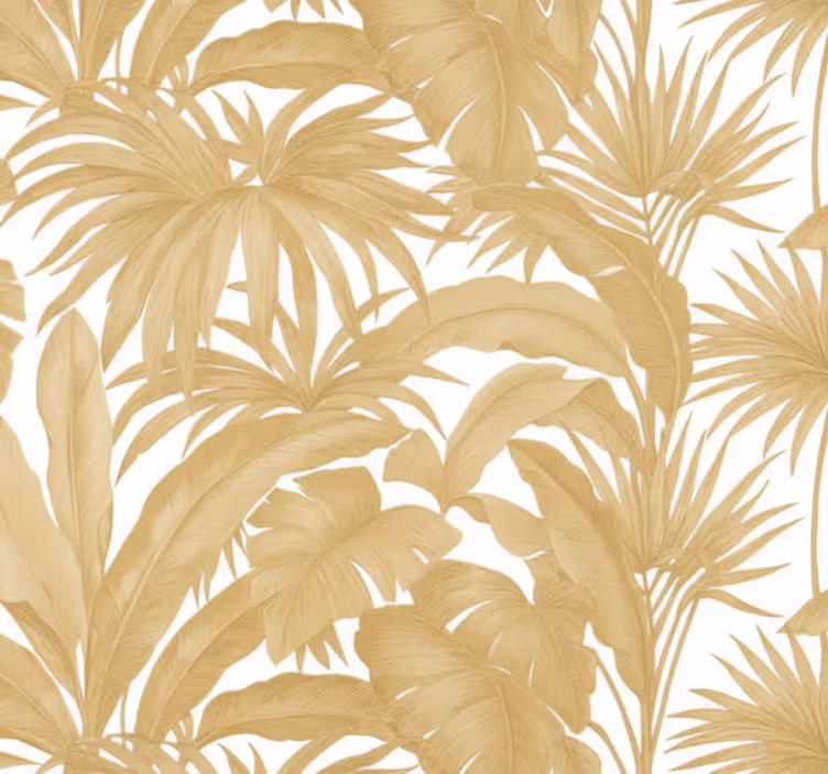 Tapet i stuen golden palm - TenStickers