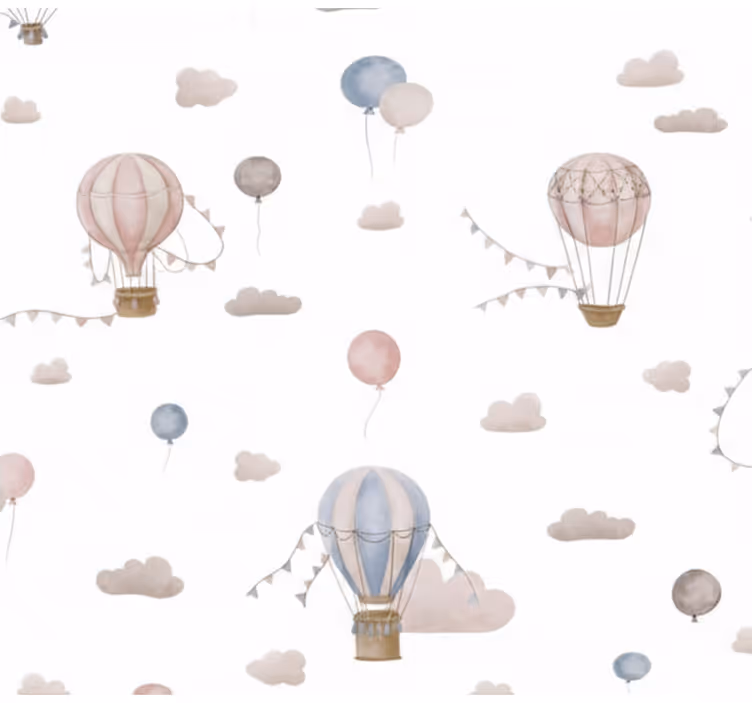 Tapet i stuen pastel luftballon - TenStickers