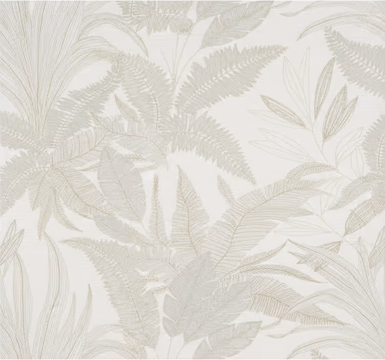 Tapet til soveværelse beige botanisk mural - TenStickers