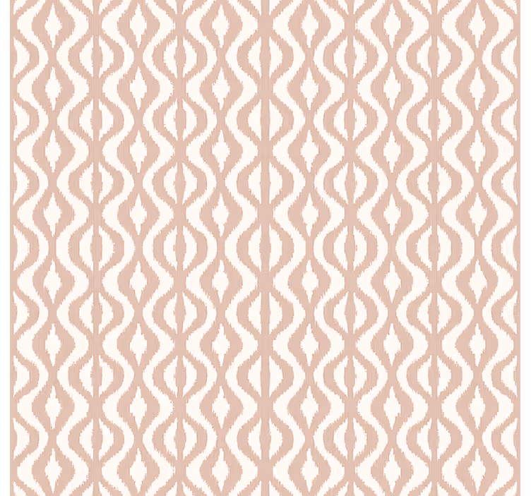 Tapet til soveværelse i støvet rosa ikat geometrisk - TenStickers