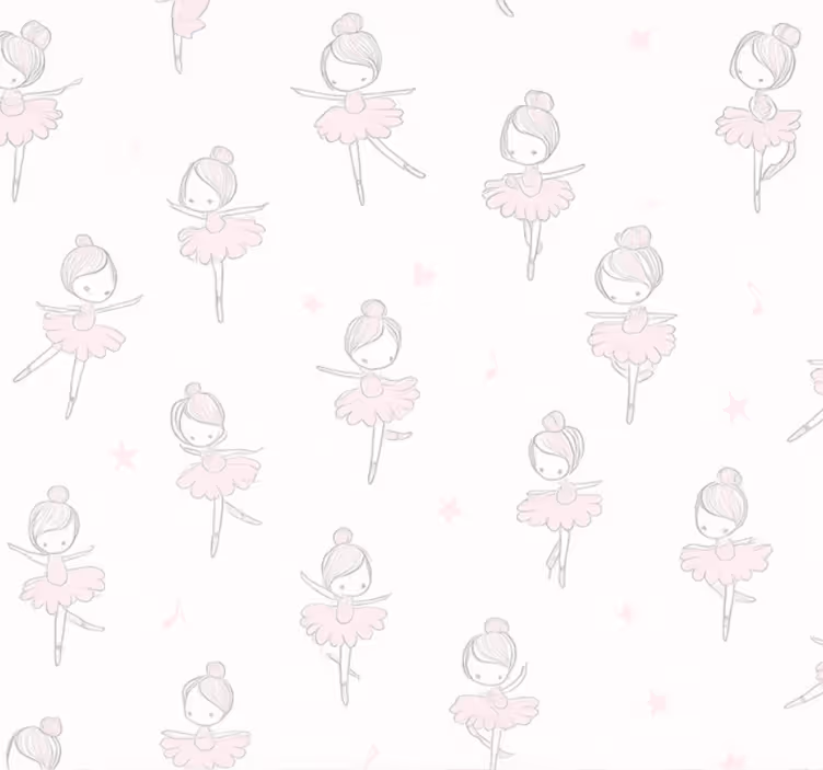 Tapet i stuen sød ballerina - TenStickers