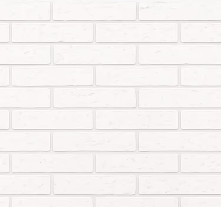 Tapet i stuen simple hvide mursten - TenStickers
