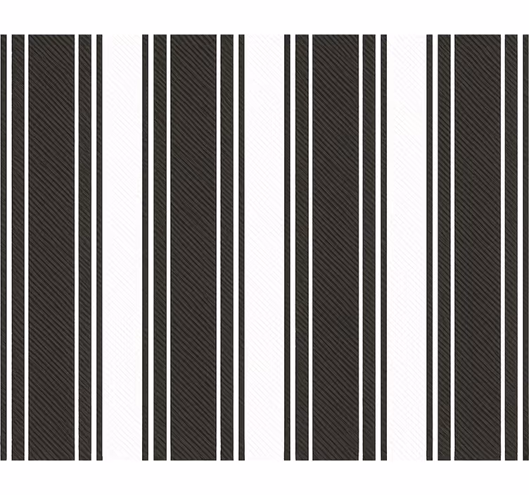 Tapet i stuen vintage sort hvid striber - TenStickers