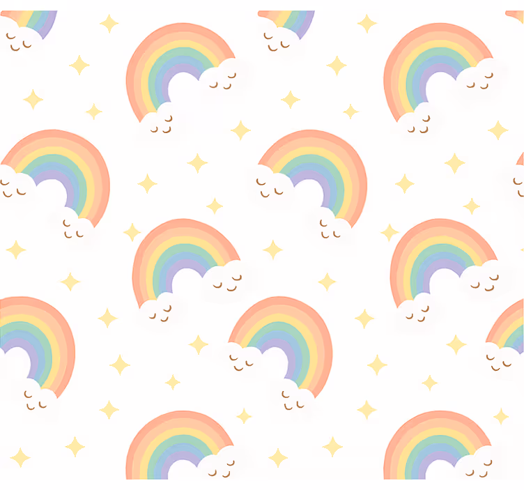 Tapet børneværelset regnbue - TenStickers