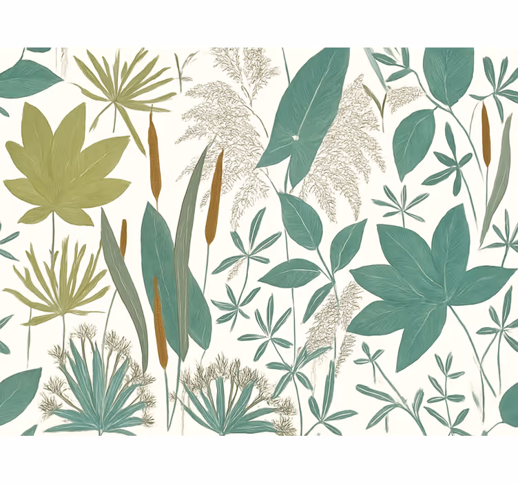 Tapet i stuen med tropisk jungle motiv - TenStickers