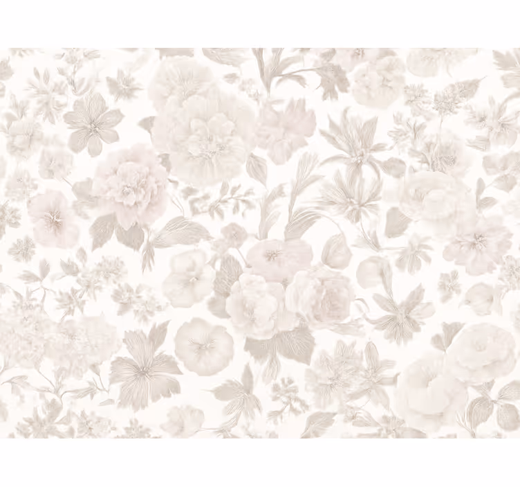 Tapet til soveværelse med vintage blomsterdesign - TenStickers