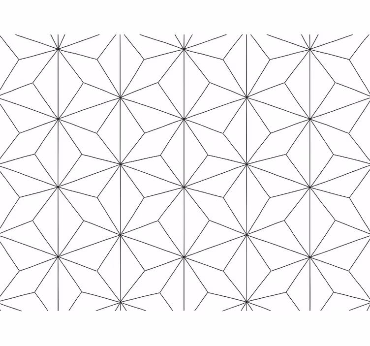 Tapet i stuen abstract hexagon - TenStickers