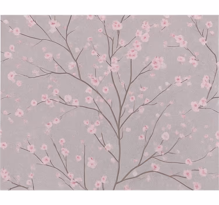 Blomster tapet duskagtig kirsebærblomst gren - TenStickers
