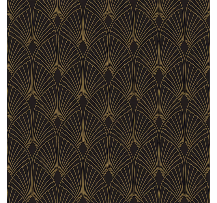 Geometrisk tapet gildet deco fan - TenStickers