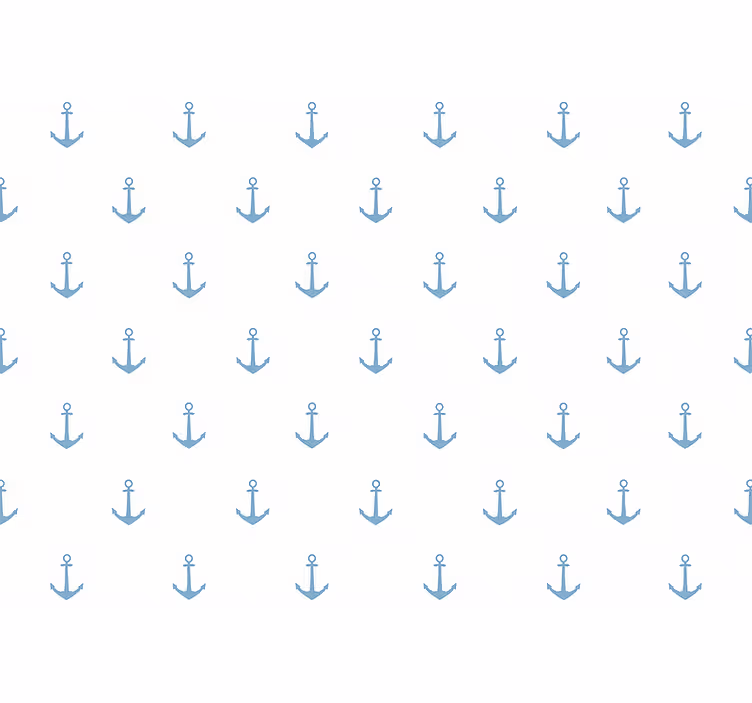 Tapet børneværelset blå anker design - TenStickers