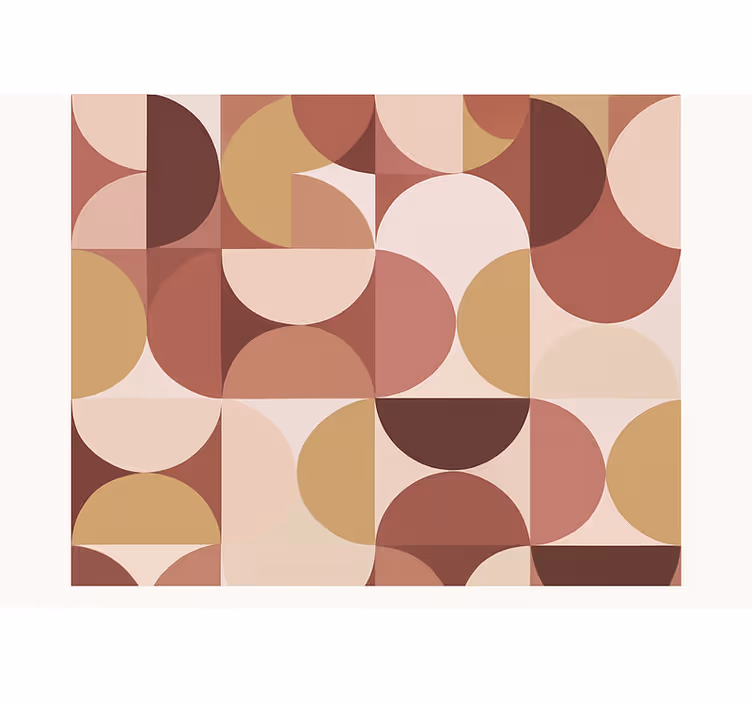 Tapet til soveværelse retro pink figures design - TenStickers