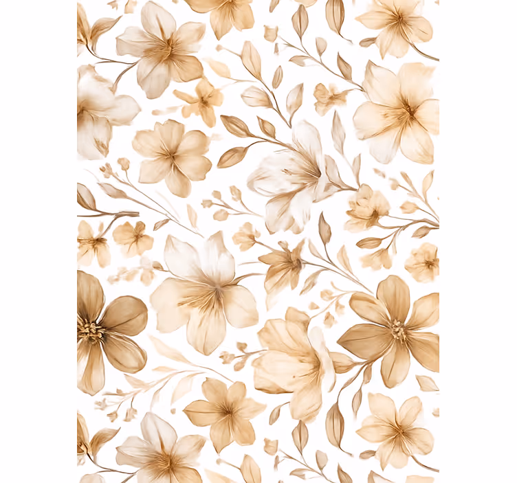 Tapet til soveværelse med realistisk blomsterdesign - TenStickers