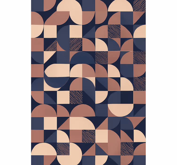 Tapet til soveværelse abstrakt lilla geometrisk design - TenStickers