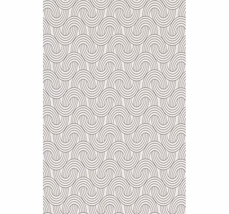Blomster tapet art deco illusionsmønster - TenStickers