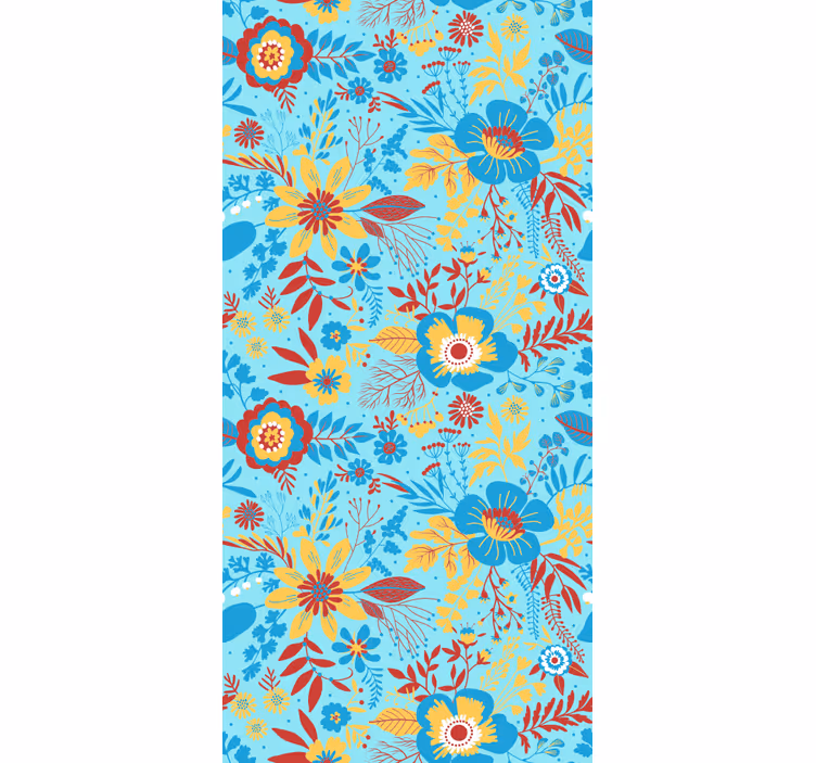 Blomster tapet forårsblomster - TenStickers
