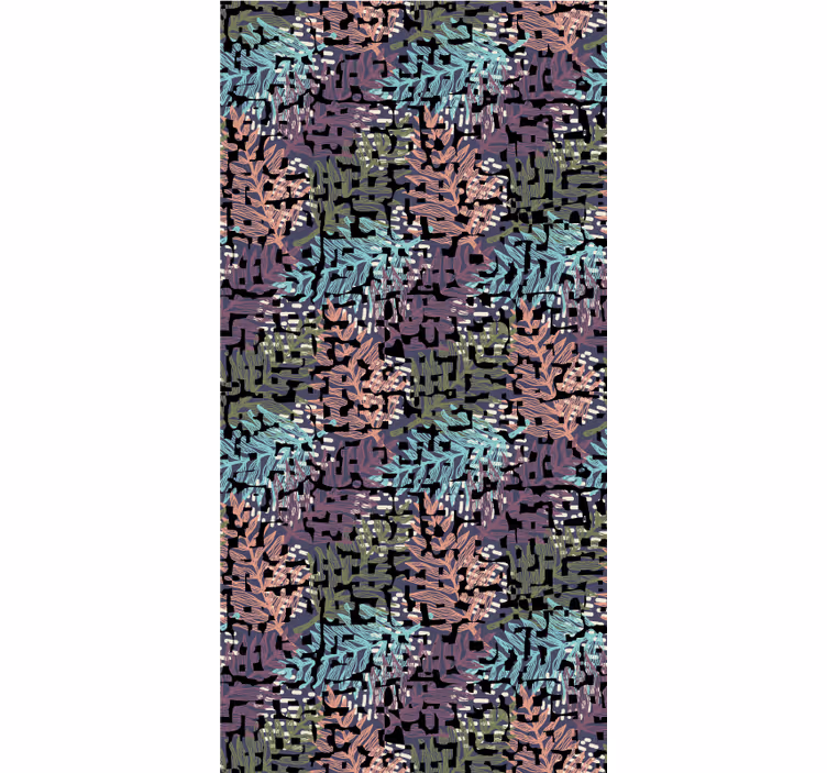 Blomstret tapet farverig original sprudlende flora - TenStickers