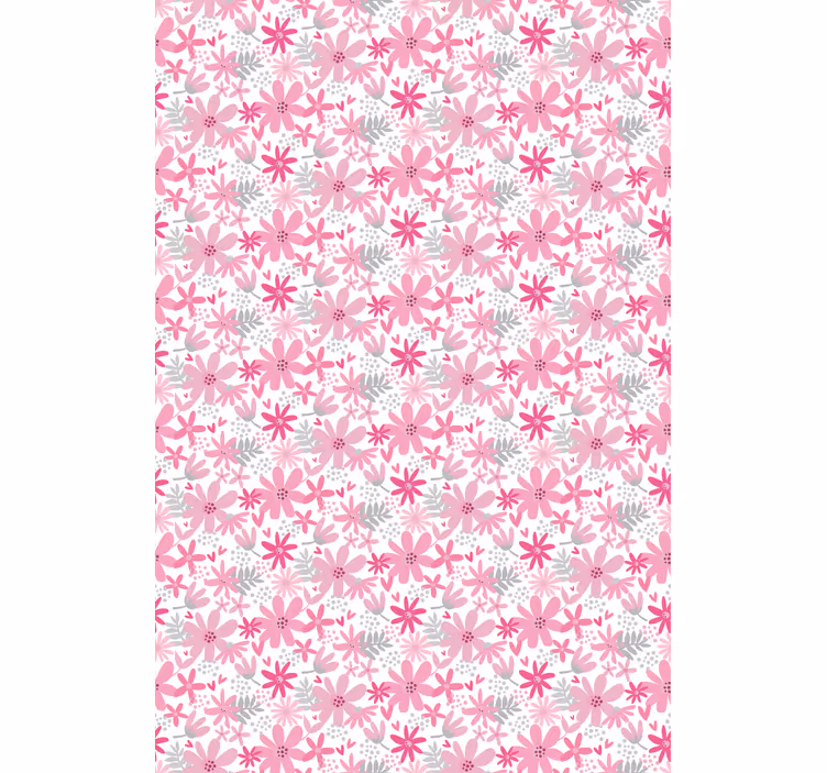 Blomstret tapet yambo i pink - TenStickers