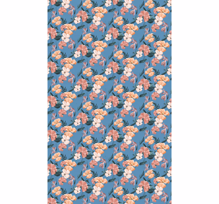 Blomstret tapet ziedi jeans - TenStickers