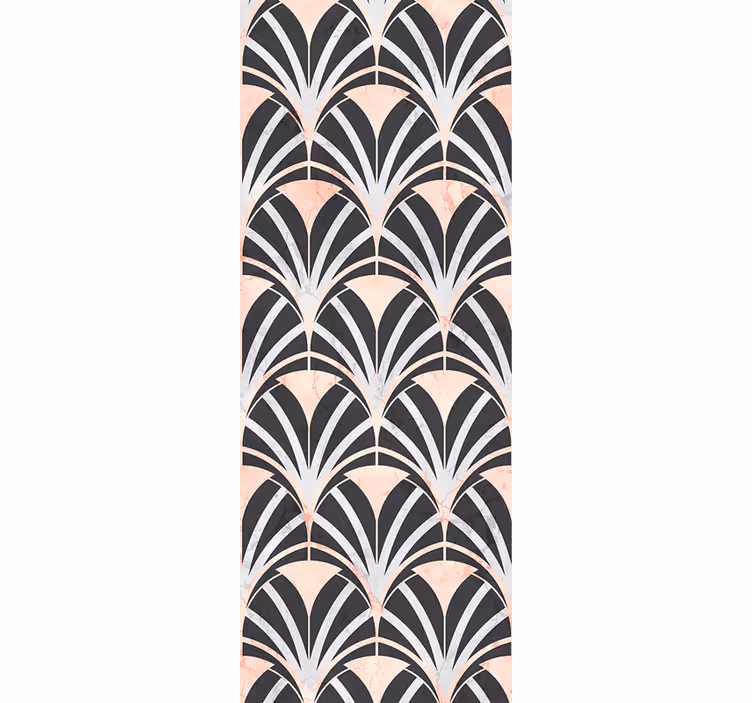 Tapet til soveværelse med art deco marmor effekt mønster - TenStickers