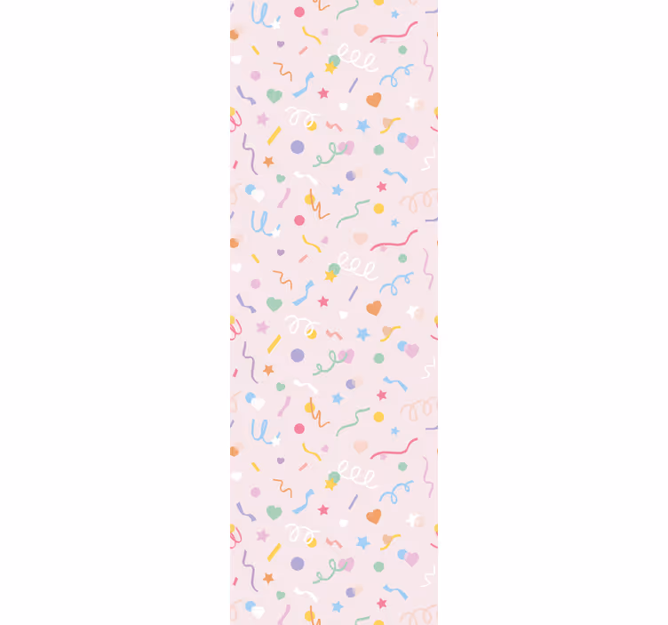 Tapet til soveværelse med sød pastelkonfetti - TenStickers