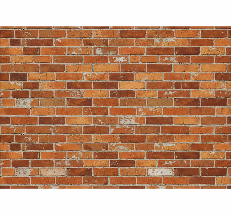 Industrielt tapet orange mursten design - TenStickers