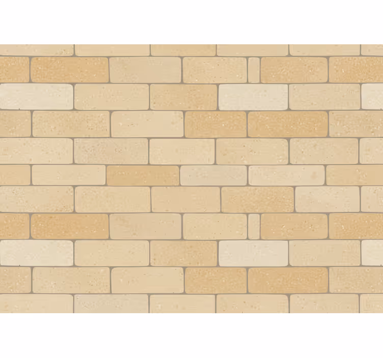 Sten tapet beige gule mursten - TenStickers