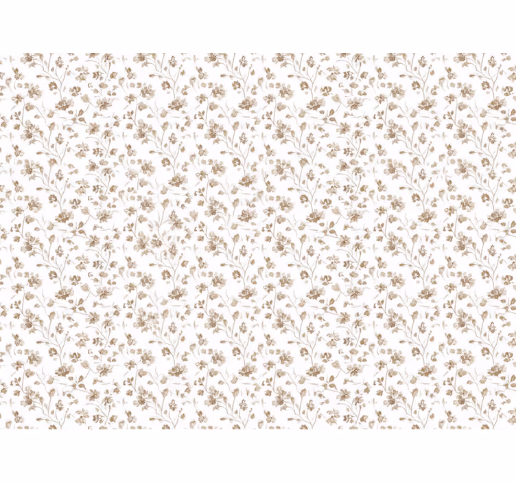 Blomster tapet små brune akvareller - TenStickers