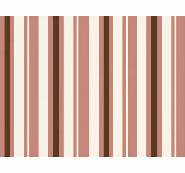 Vertikal tapet i pink og brune striber - TenStickers