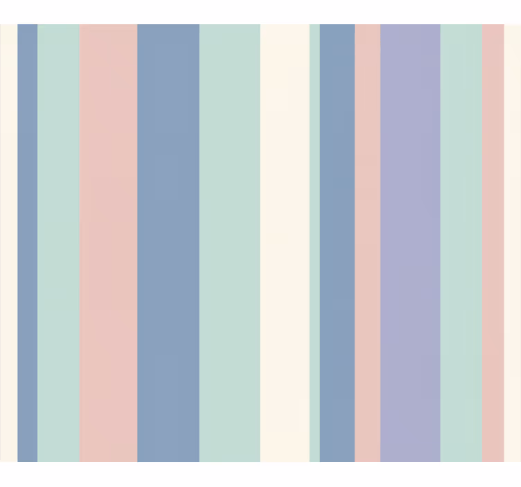 Vertikal tapet rolige pastelfarvede striber - TenStickers