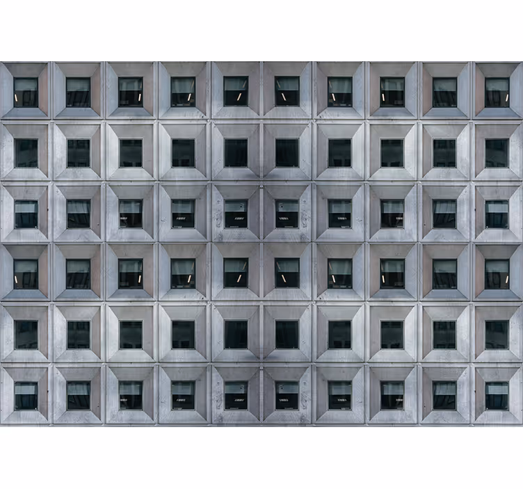 Metal tapet i brutalistisk arkitektur - TenStickers
