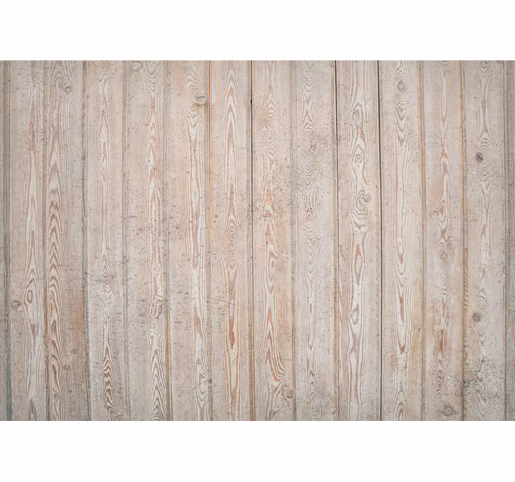Rustik tapet lysebrune vandrette planker - TenStickers
