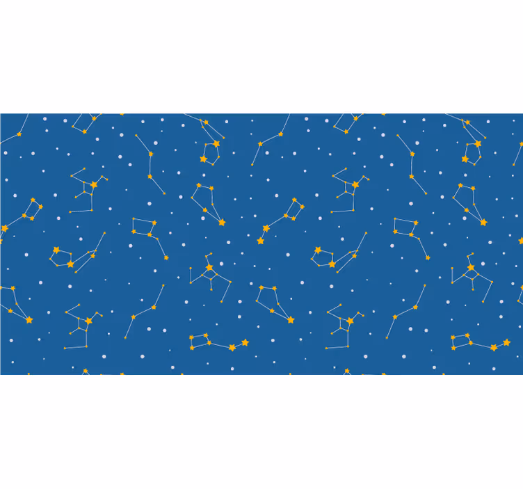 Blå tapet med stjernebilleder på himlen - TenStickers