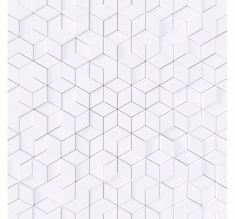 Hvid tapet med geometrisk mønster - TenStickers