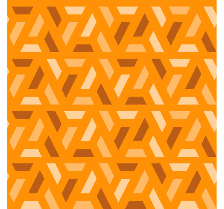 Orange tapet i geometriske orange nuancer - TenStickers