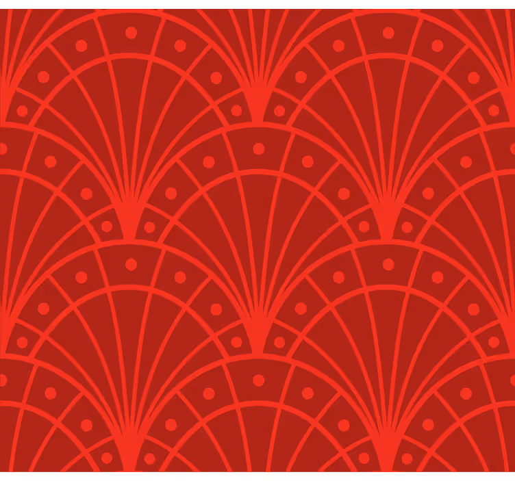 Rød tapet elegant rød art deco - TenStickers