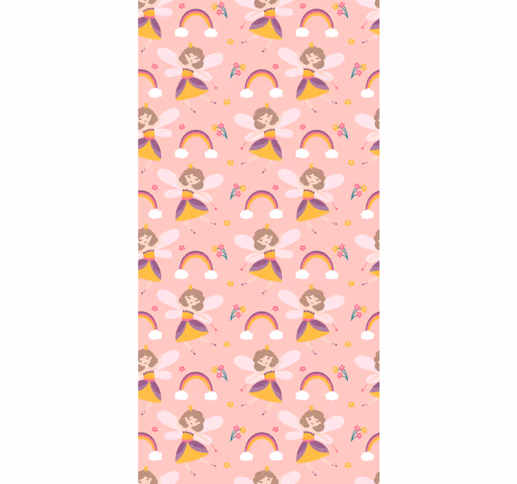 Lyserød tapet prinsesse fe - TenStickers