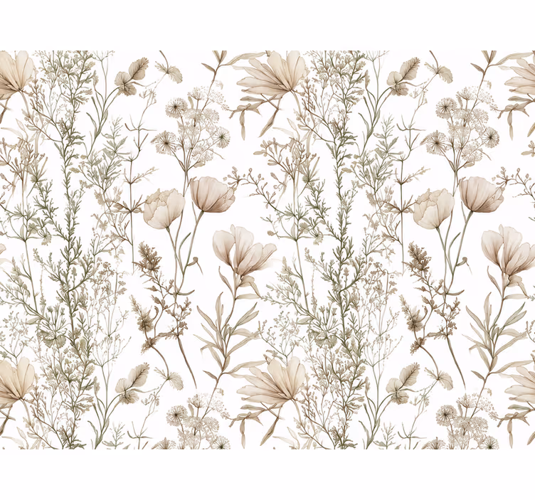 Tapet blade delikat blomsterkomposition - TenStickers