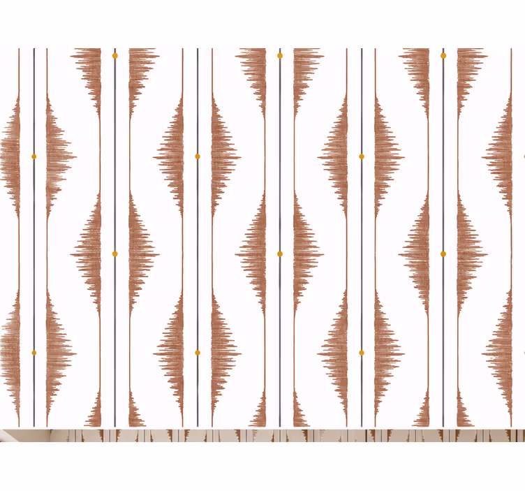 Tapet køkken elegante beige striber - TenStickers