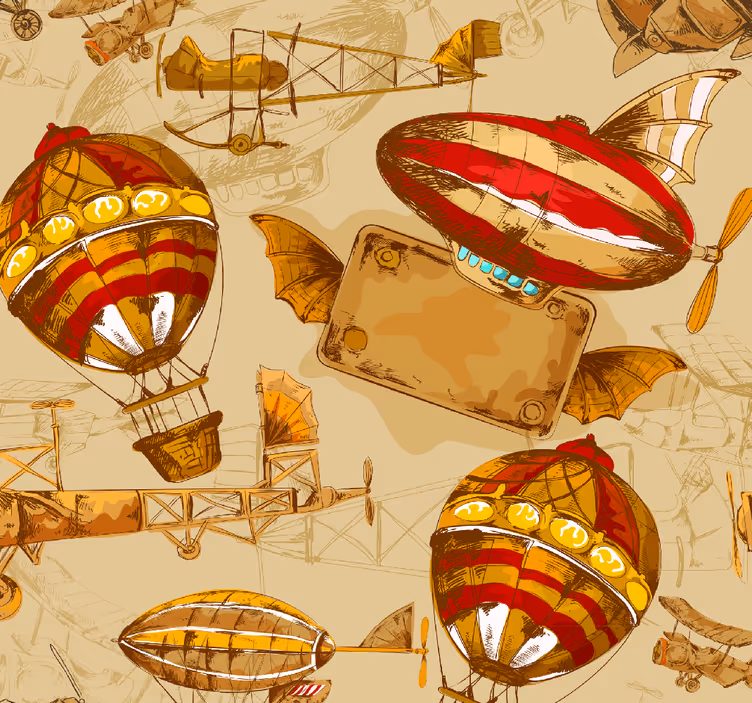 Vintage rejser tapet - TenStickers