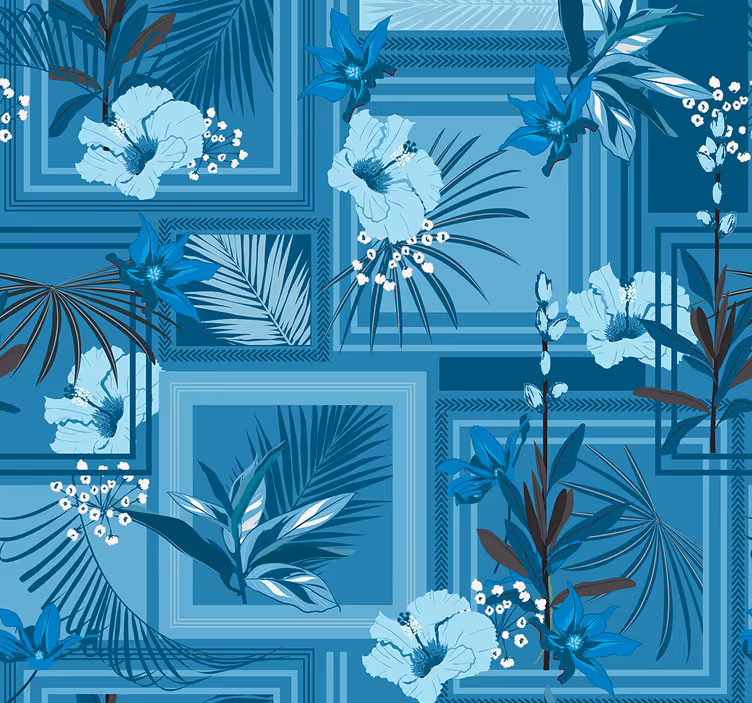 Natur tapet blomster badeværelse - TenStickers