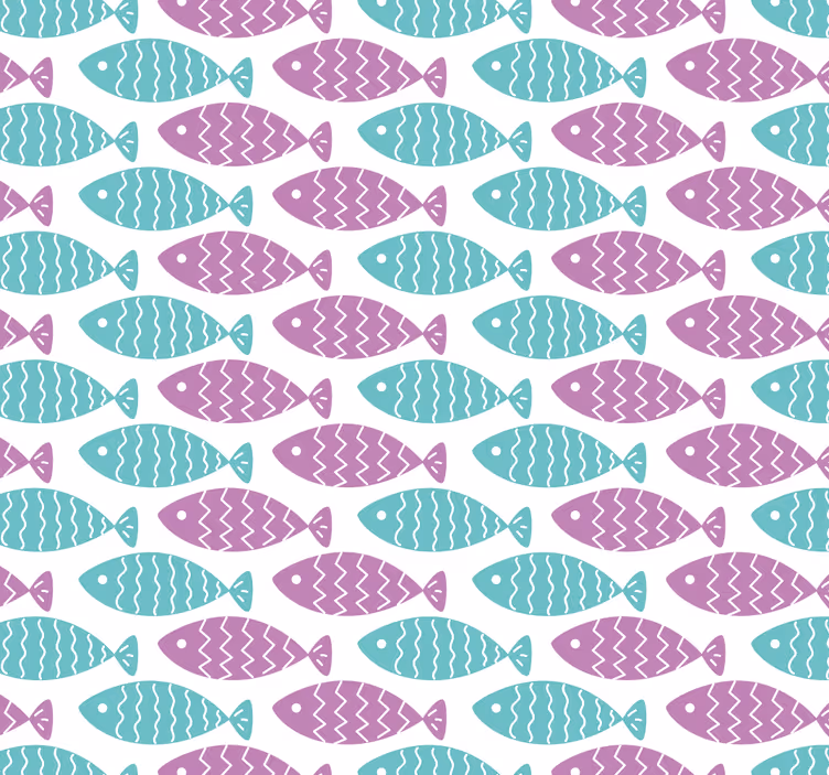 Børns tapet nordisk stil fisk - TenStickers