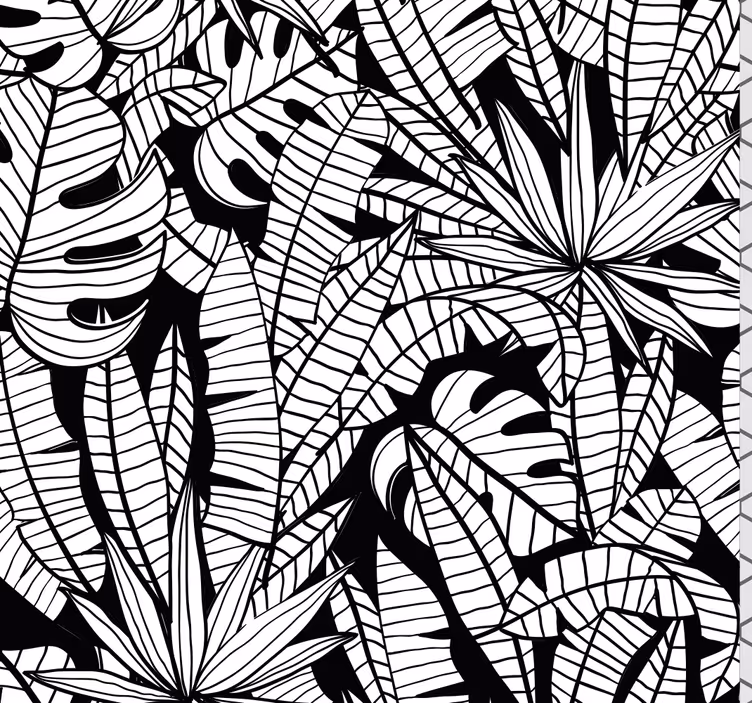 Tropiske blade jungle tapet - TenStickers