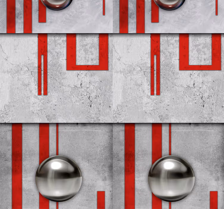 Geometriske Sfæriske Ornamenter abstrakt tapet - TenStickers