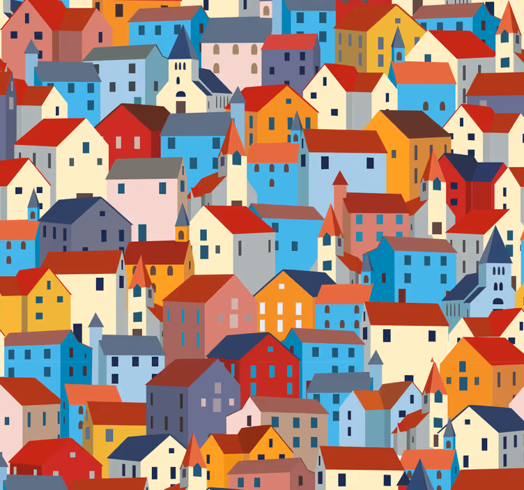 Urban patchwork by tapet - TenStickers