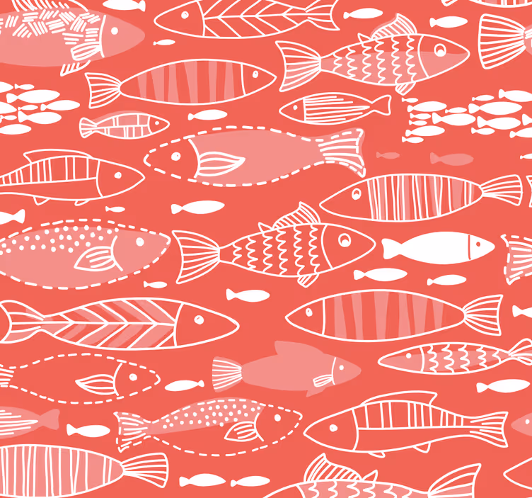 Mange fisk under havet dyr tapet - TenStickers