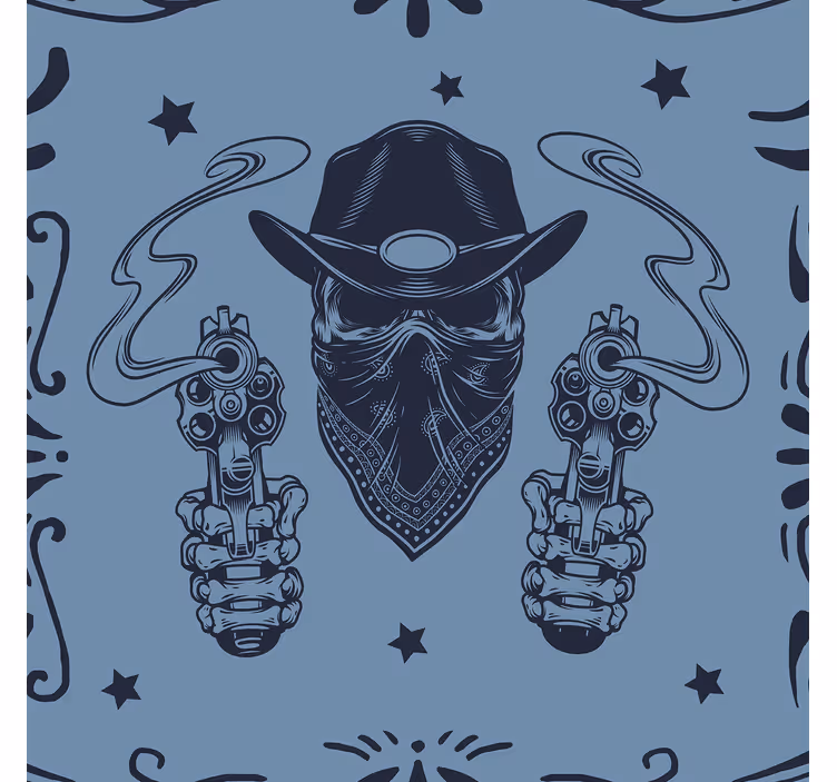Cowboy med pistoler by tapet - TenStickers