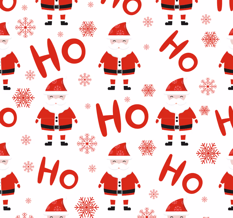 Julemanden og hohoho tapet til stue - TenStickers