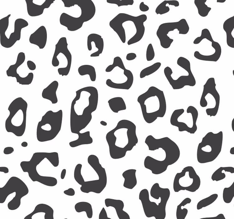 Sort leopard dyr tapet - TenStickers